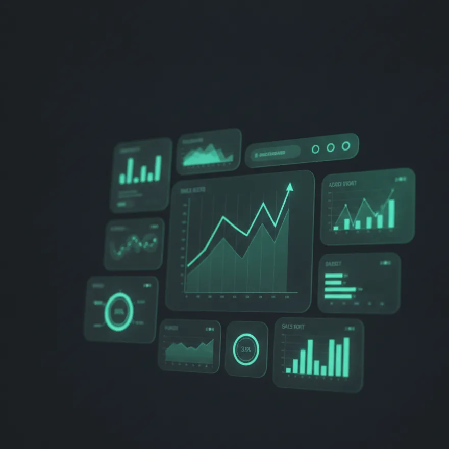 Shopify store analytics dashboard showing rising sales and revenue