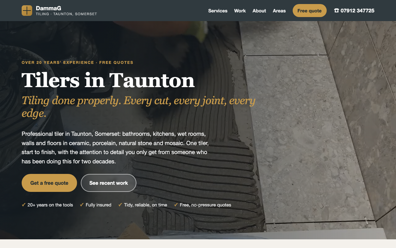 DammaG, Tilers in Taunton